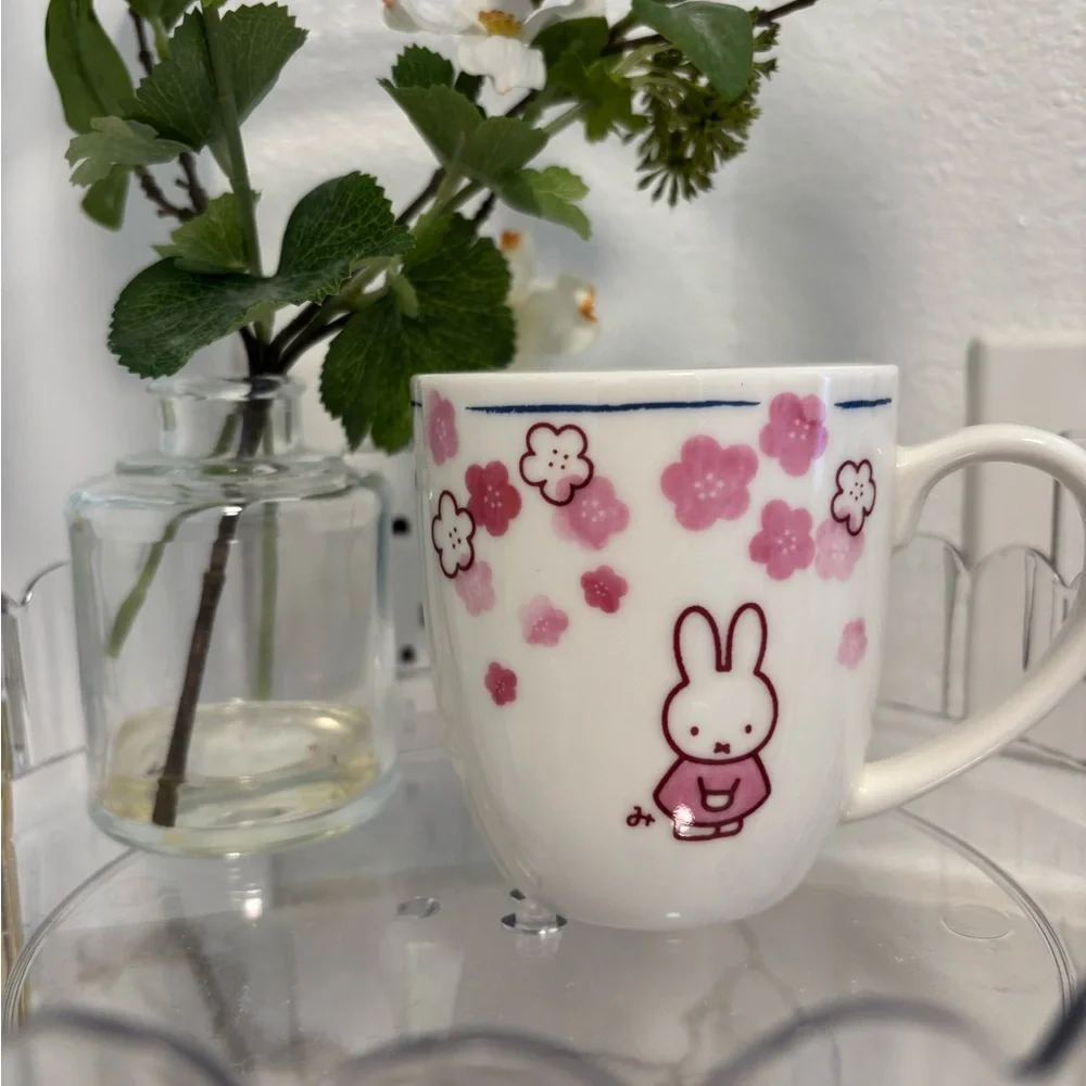 Cute Miffy🐰🌸Pink Sakura Floral Mug